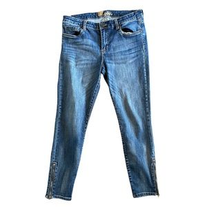 Kut From The Kloth Blue Denim Skinny Jeans Women Zipper Bottom